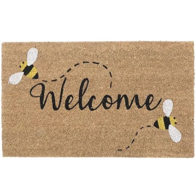 Buzzing Bees Welcome Non-Slip Coconut Fiber Door Mat