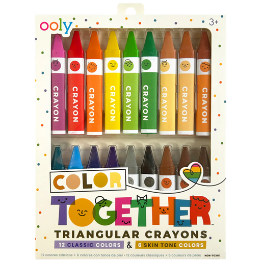 Color Together Triangular Crayons - Easy Grip - Set of 18