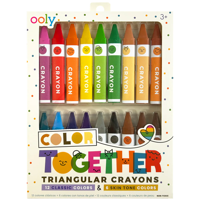Color Together Triangular Crayons - Easy Grip - Set of 18