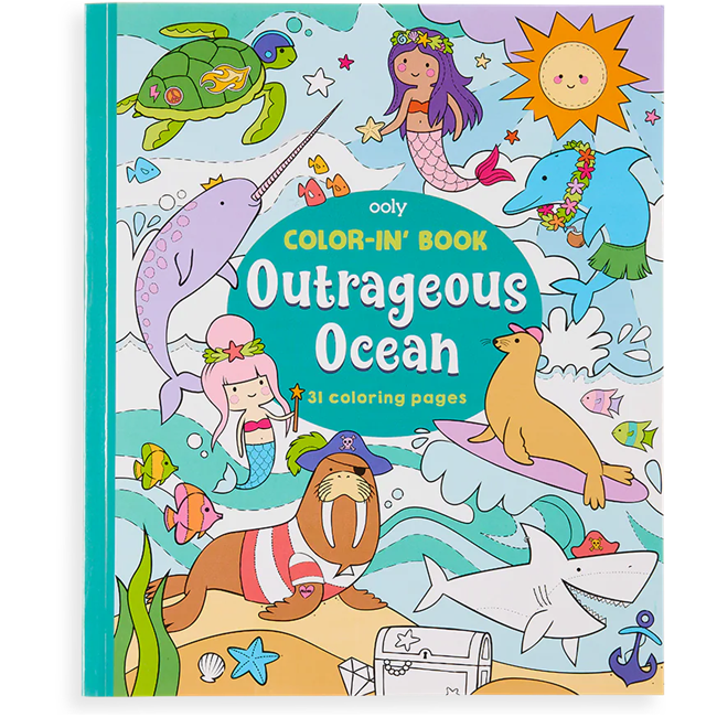 Color-in' Book Coloring Book - Outrageous Ocean - 31 Pages