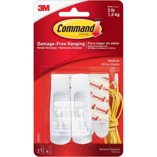 Command™ Medium Utility Hooks 2 Pack