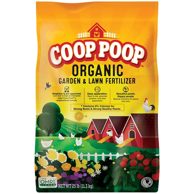 plant manure fertilizer Coop Poop All-Purpose Garden Food, 25 lb