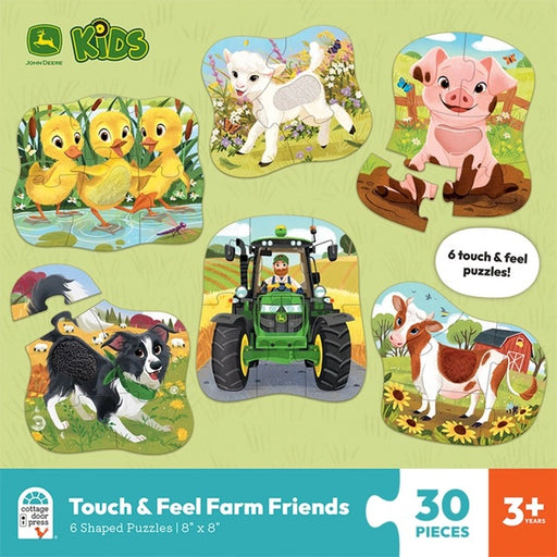 John Deere Kids Touch & Feel Farm Friends 6 Shaped Puzzles