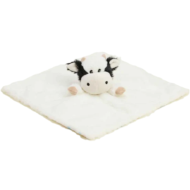 Black and White Cow Lovey Blanket Warmies