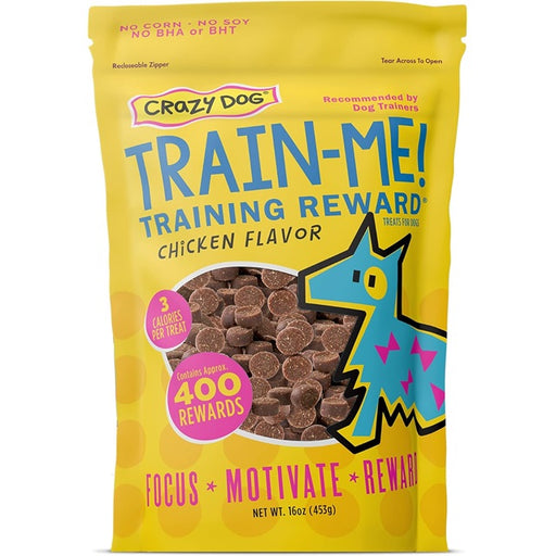 Crazy Dog Train-Me! Training Reward Chicken Flavor Dog Treats 16 Oz.