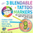 Creativity for Kids Color In Neon Temporary Tattoos Mini Craft Kit