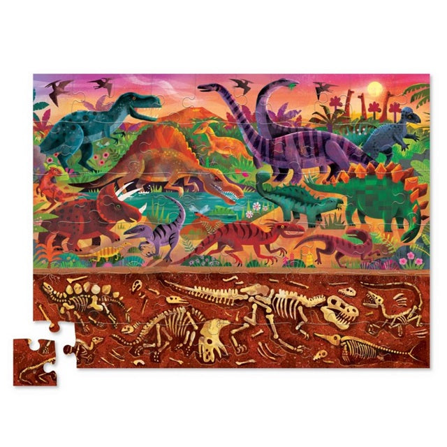 Above & Below 60-Piece Floor Puzzle, Dinosaur World