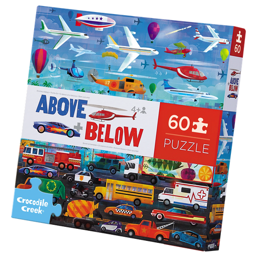 Above & Below 60-Piece Floor Puzzle, Things That Go