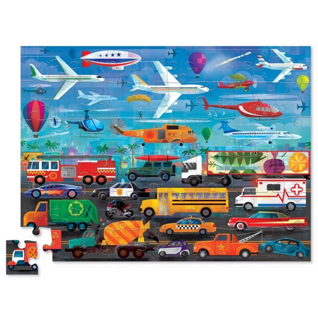 Above & Below 60-Piece Floor Puzzle, Things That Go