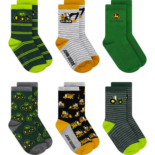 John Deere Kids 6-Pack Crew Socks