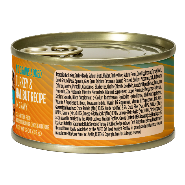 Nulo Shredded Turkey & Halibut Recipe for Cats 3oz