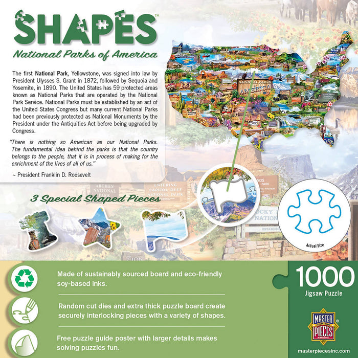 National Parks of America 1000 Piece Shaped Puzzle