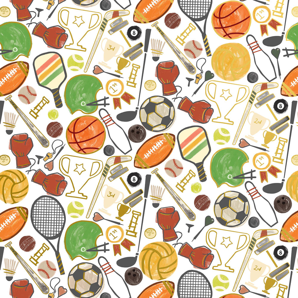 Sports Time Gift Wrap Roll 5' x 30"