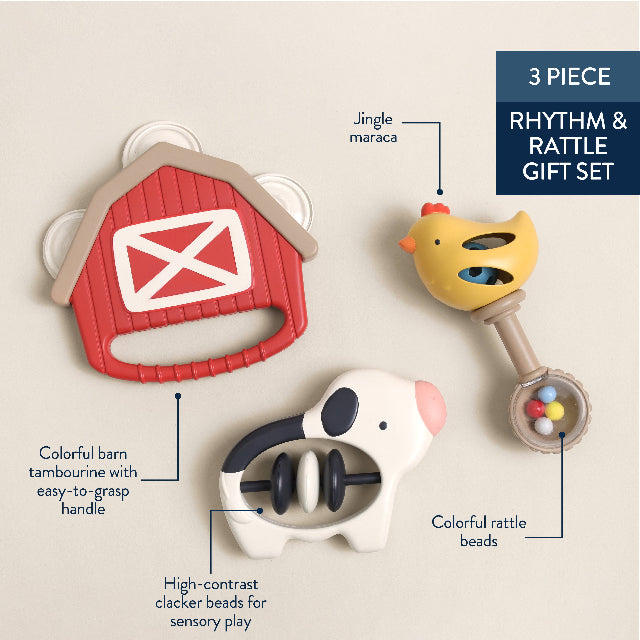 Itzy Bitzy Jamboree Farm Rhythm & Rattle Gift Set