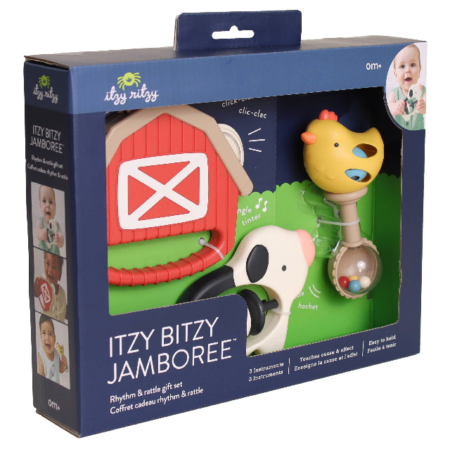 Itzy Bitzy Jamboree Farm Rhythm & Rattle Gift Set