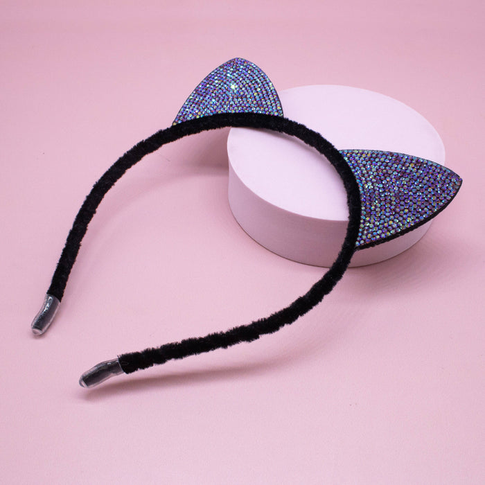 Cat Ears Dual Sided Rhinestone Headband