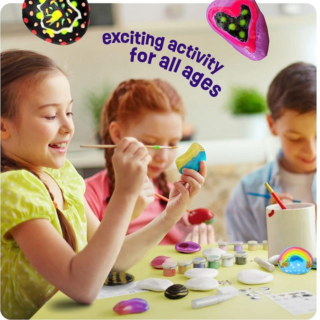 Glow In The Dark Rock Painting Kit for Kids - Arts and Crafts for