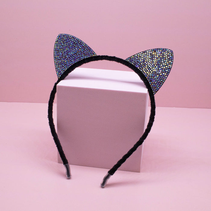 Cat Ears Dual Sided Rhinestone Headband