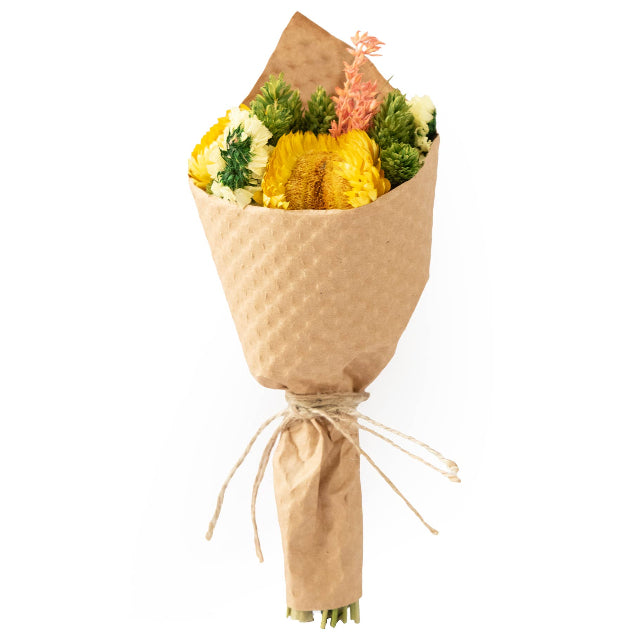 Golden Glow Mini Dried Floral Bouquet Bundle