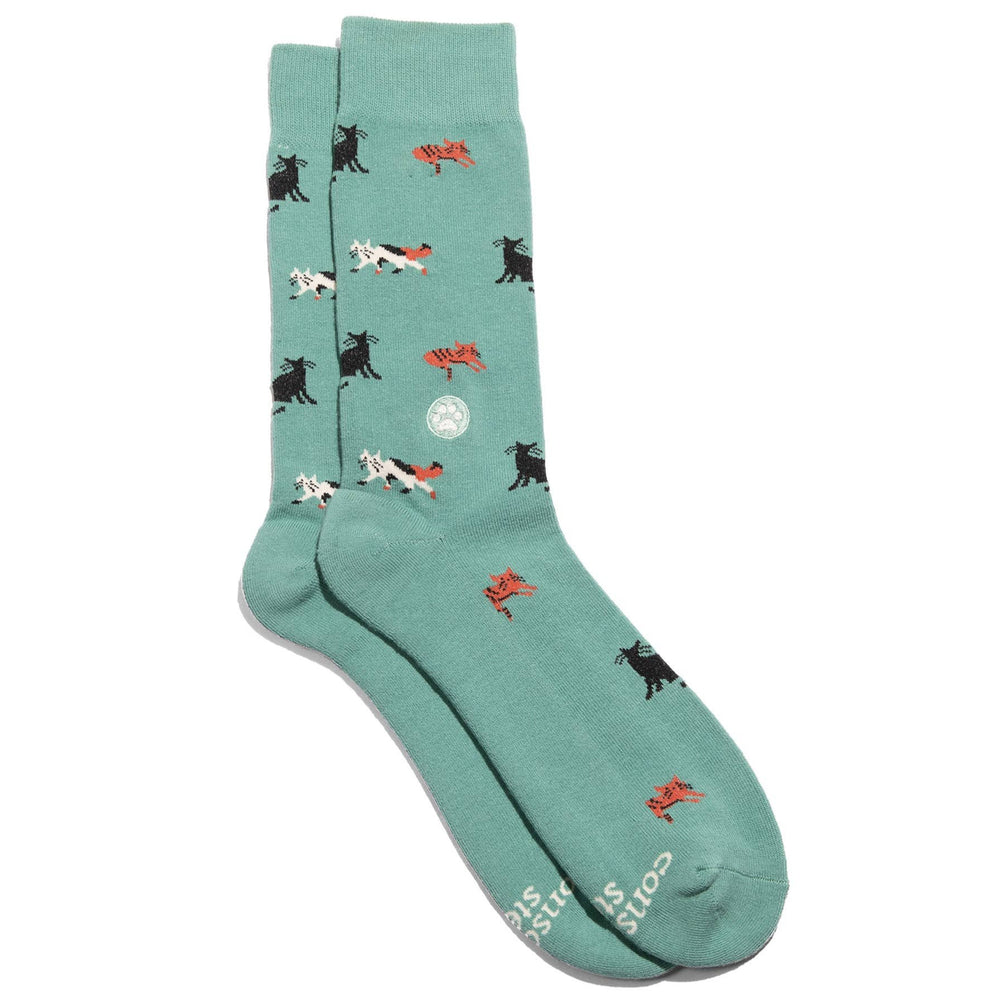 Socks that Save Cats (Teal Cats)