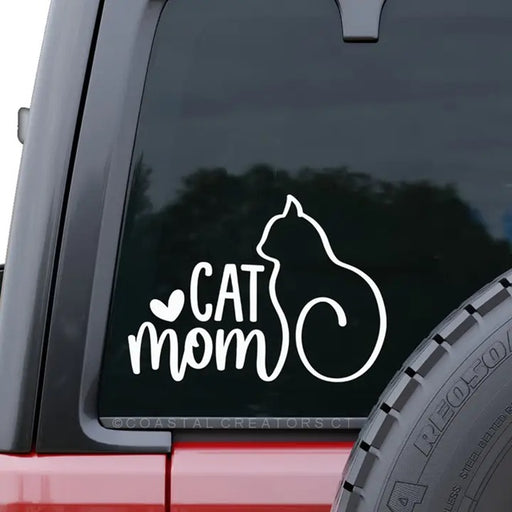 Car Window Decal, Cat Mom