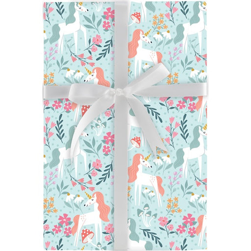 Enchanted Garden-Unicorn Gift Wrap Roll 5' x 30"