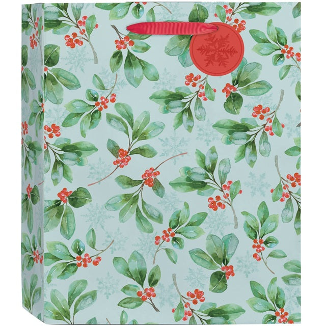 Poinsettia Traditions Medium Gift Bag