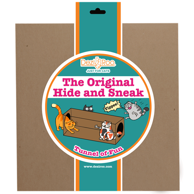 Dezi & Roo Hide and Sneak Collapsible Paper Cat Tunnel