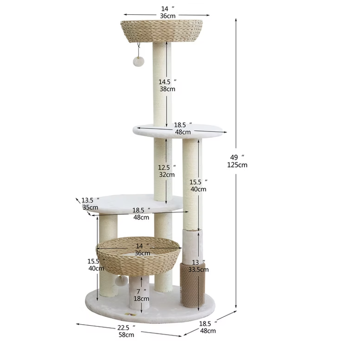 PetPals Pharoah V2 5-Level Cat Tree