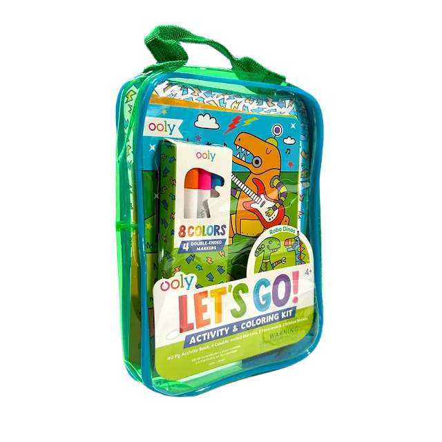 Let's Go Activity & Coloring Kit Robo Dinos