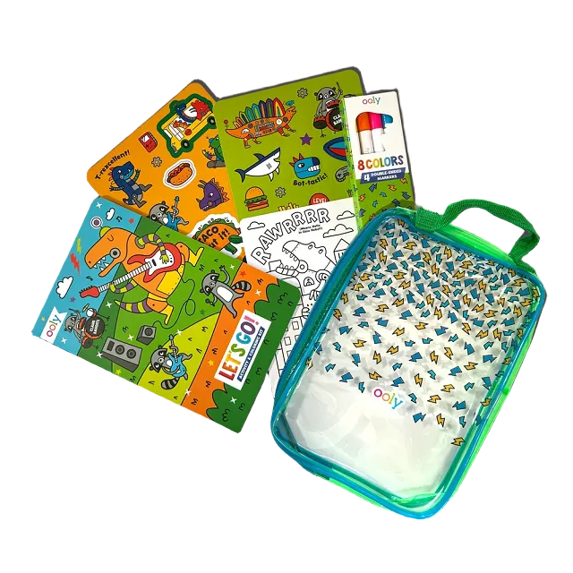 Let's Go Activity & Coloring Kit Robo Dinos