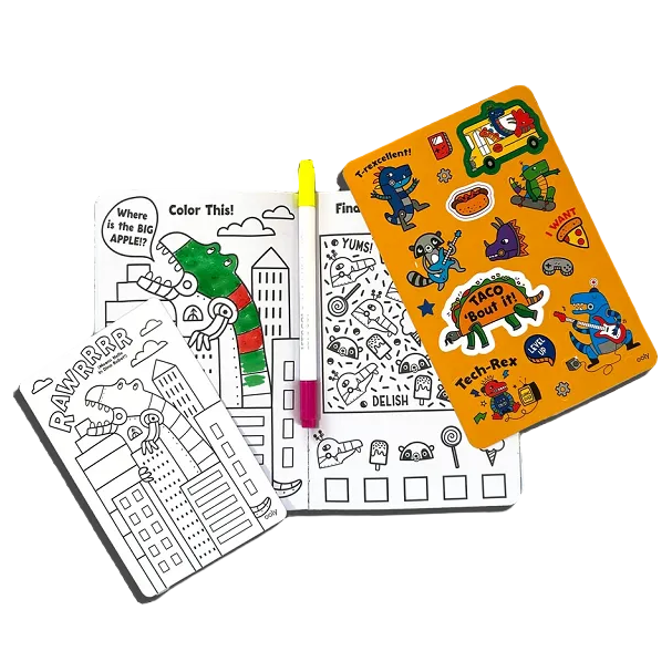 Let's Go Activity & Coloring Kit Robo Dinos