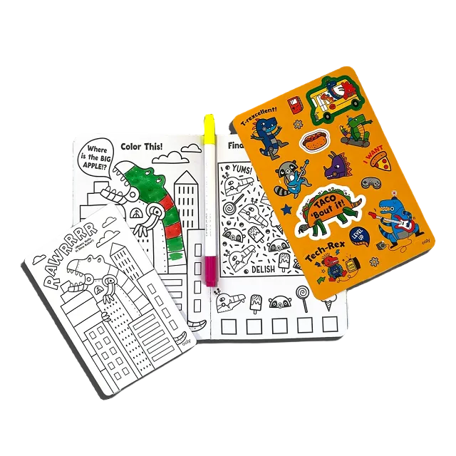 Let's Go Activity & Coloring Kit Robo Dinos