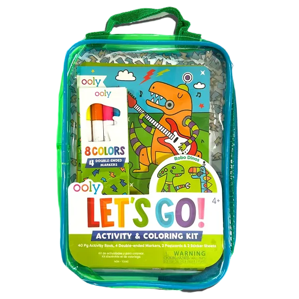 Let's Go Activity & Coloring Kit Robo Dinos