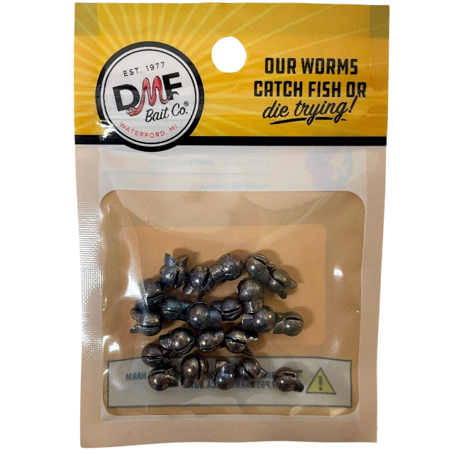 DMF Bait Pinch-On Sinkers, Assorted Large