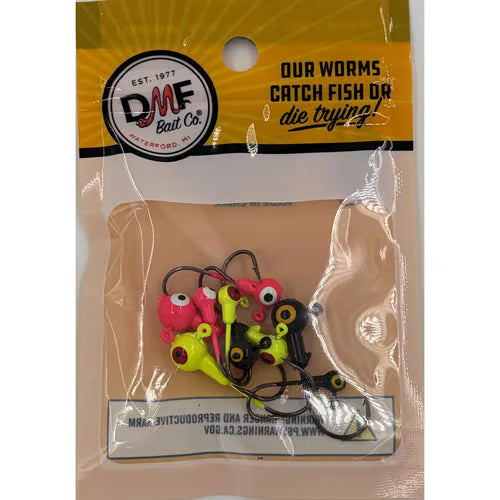 DMF Bait Round Jig Heads Assorted Sizes