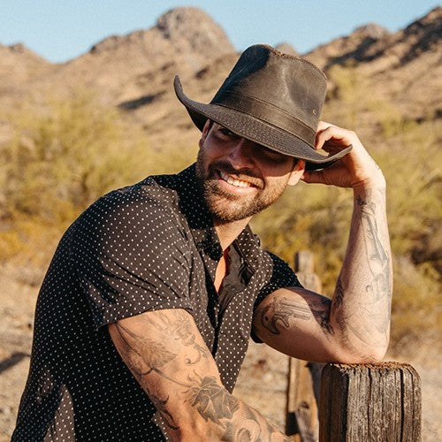 Mens Hats Dorfman Pacific Outback Hat Cotton Outback Hat Dorfman