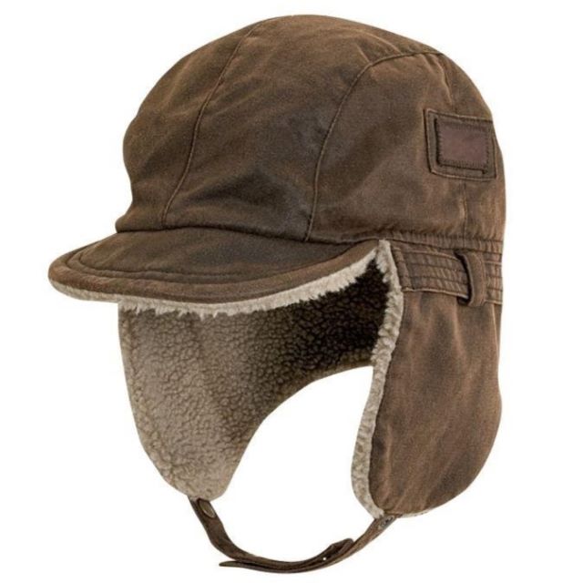 Dorfman Pacific Men's Weathered Waxed Cotton Winter Hat with Sherpa Li Ellington Agway Dorfman Pacific Men's Weathered Waxed Cotton Winter Hat with Sherpa Li Ellington Agway