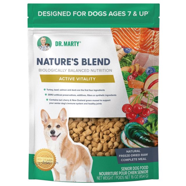 Dr. Marty Nature's Blend Active Vitality Senior Freeze-Dried Dog Food