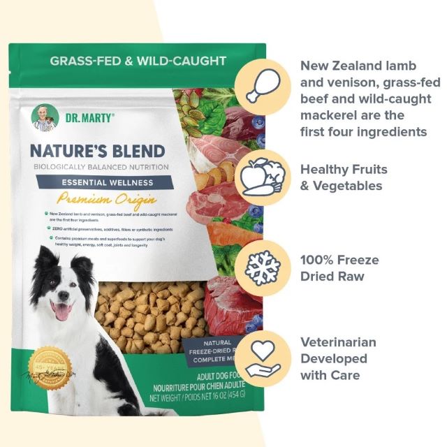 Dr. Marty Nature's Blend Essential Wellness Premium Origin Freeze-Dried Dog Food