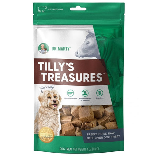 Dr. Marty Tilly's Treasures Freeze-Dried Raw Beef Liver Dog Treat 4-oz.