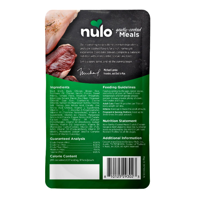 Nulo Gently-Cooked Meals Duck & Chicken Recipe for Cats 3.5oz