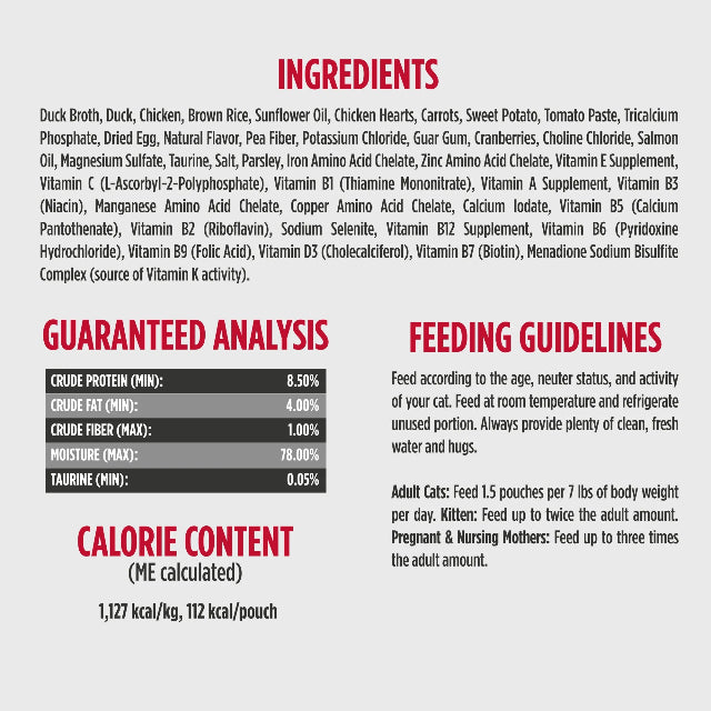 Nulo Gently-Cooked Meals Duck & Chicken Recipe for Cats 3.5oz
