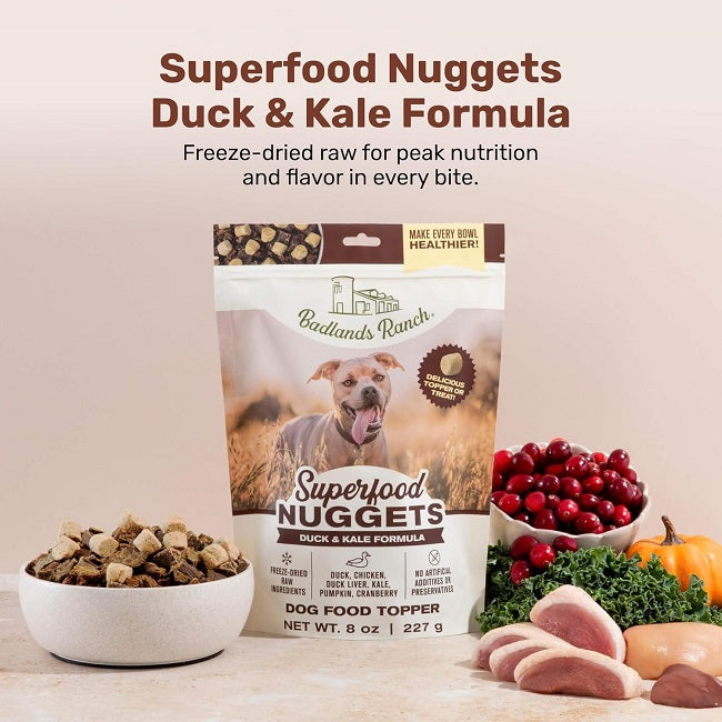 Badlands Ranch Superfood Nuggets, Duck & Kale Formula 8 oz