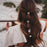 K'lani "Rise" Cream and Tan With Gold & Sun Accents Hair Tie Bracelets