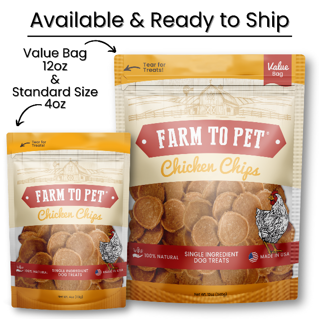 Farm to Pet Chicken Chips Single-Ingredient Dog Treats