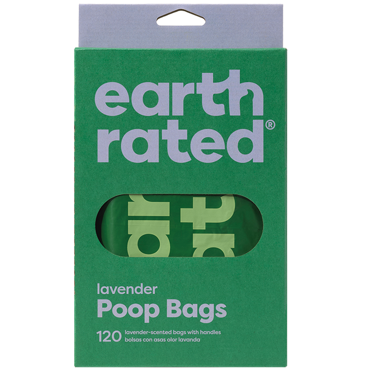 Earth Rated Lavender-Scented Dog Waste Bags with Handle, 120-Count