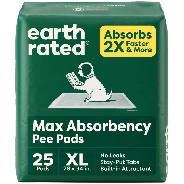 Earth Rated Max Absorbency Leak-Proof Dog Pee Pads, X-Large (28" x 34")