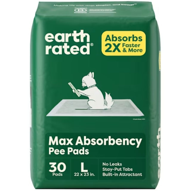 Earth Rated Max Absorbency Leak-Proof Dog Pee Pads, Large (22" x 23")