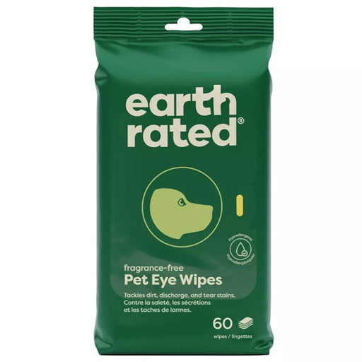Earth Rated Hypoallergenic Pet Eye Wipes Fragrance-Free, 60 count